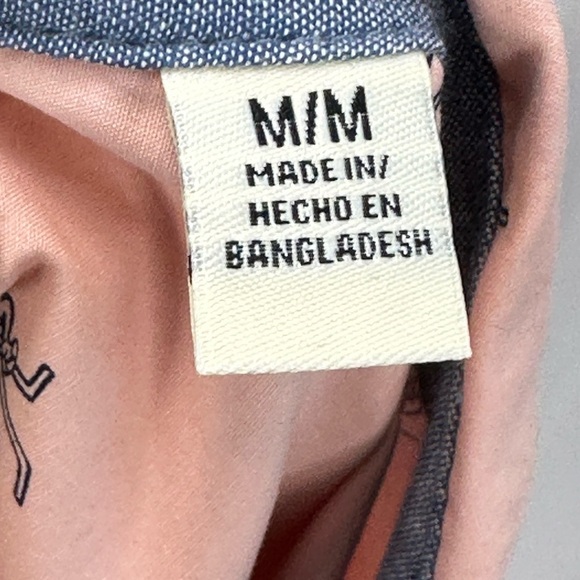 Weatherproof Vintage Short Sleeve Button Down Cocktail Print Top - Pink - Medium - Picture 5 of 11